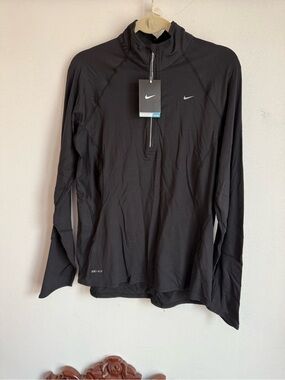 Nike Black Dri-FIT Zippered Athletic Jacket